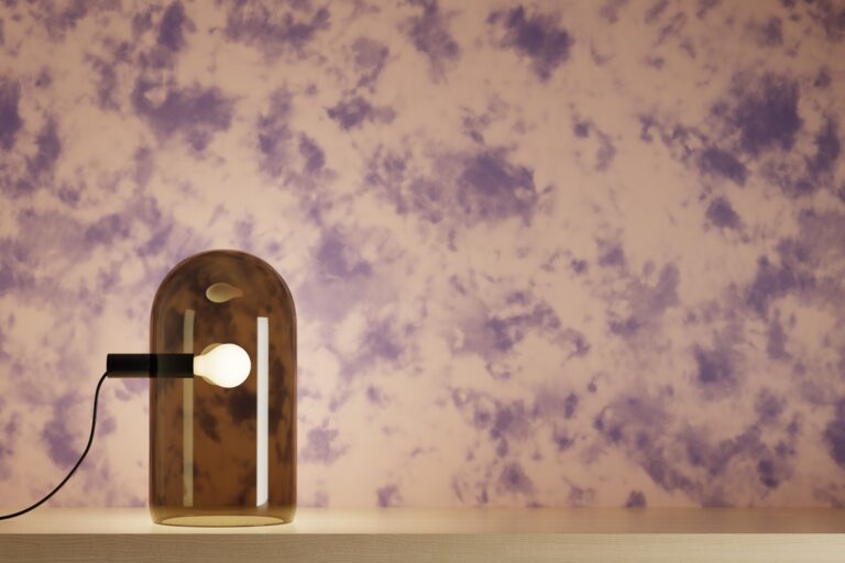 Sora Wallcovering with Bench in foreground