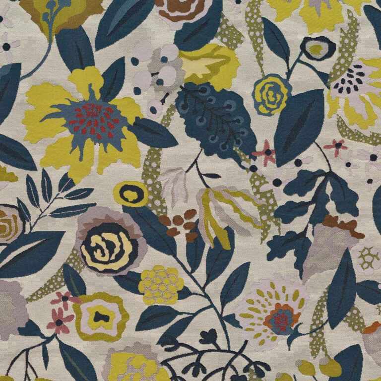 A floral textile pattern